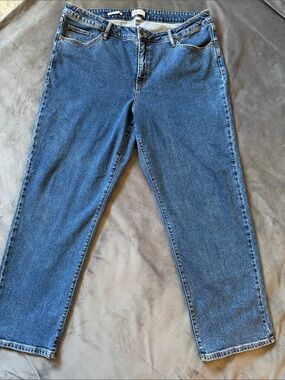Ava & Viv High-Rise 90s Straight Jeans Size 20 Medium Wash Plus Denim